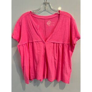 Like New Pilcro Flourescent Pink Top Boxy Fit Size S